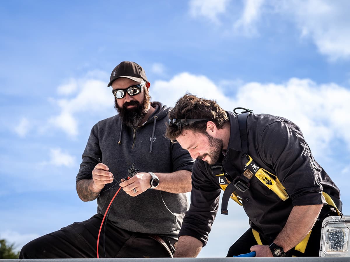 Central Solar electricians on site
